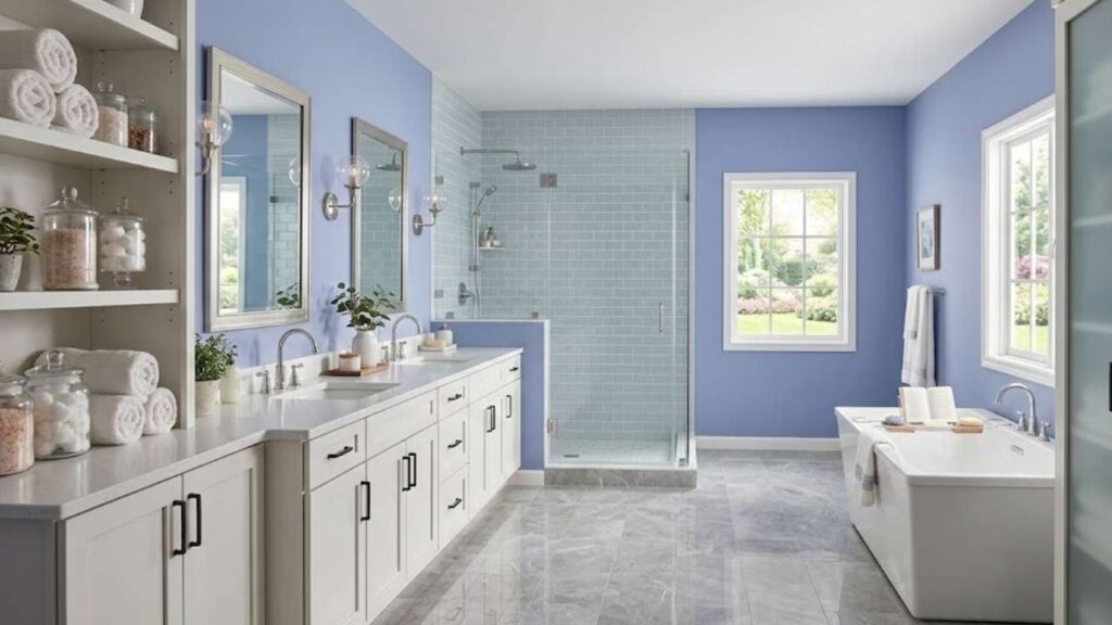 Periwinkle in bathrooms
