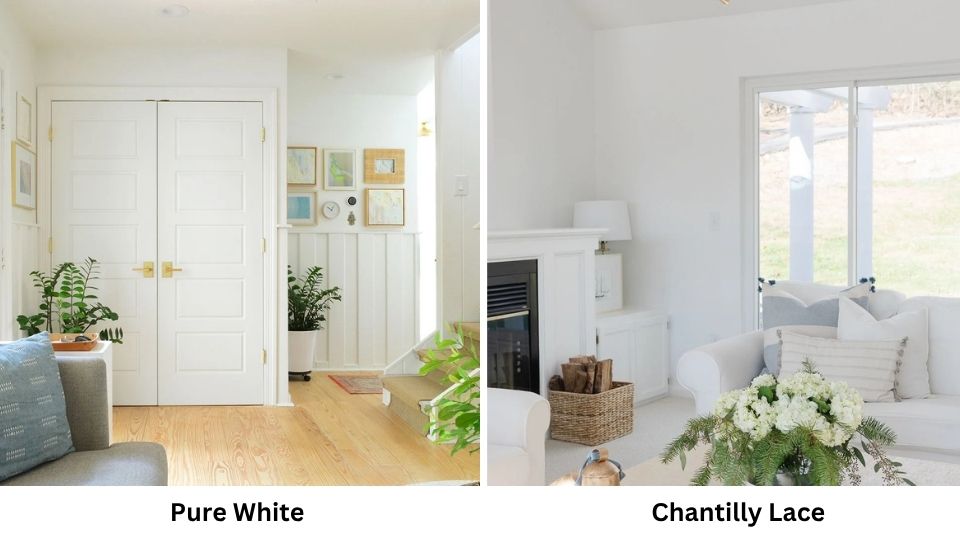 Pure White Vs Chantilly Lace