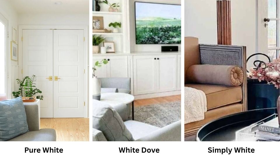 Pure White Vs White Dove Vs Other Colors