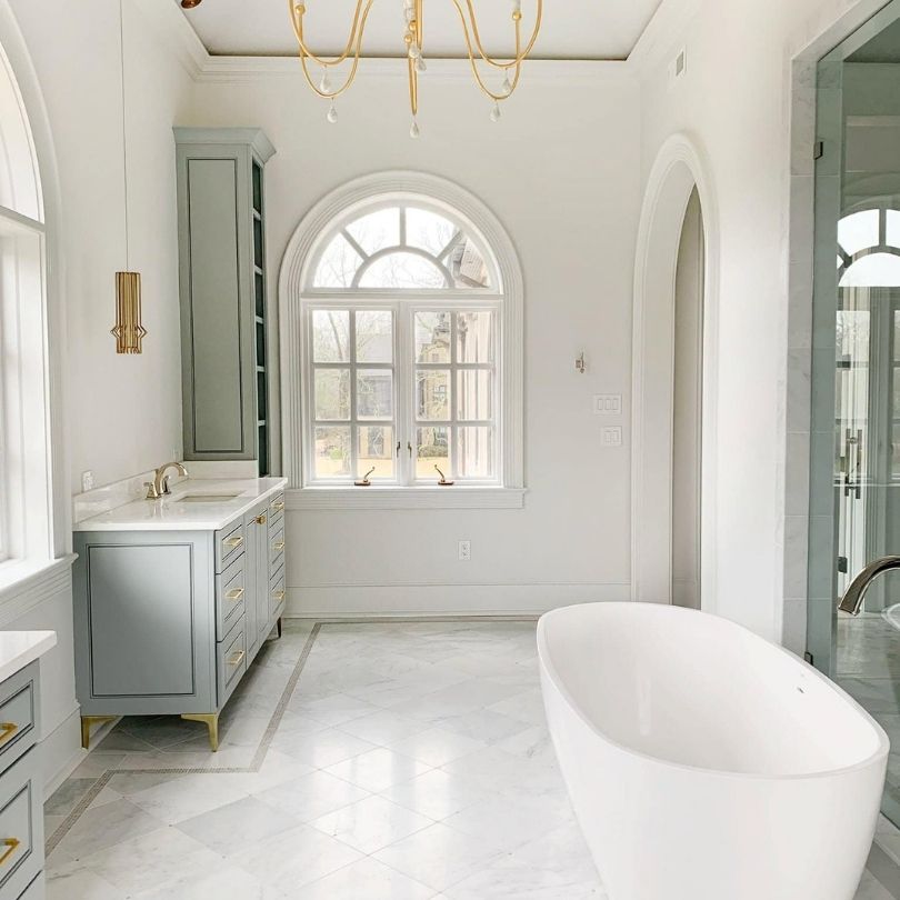 Pure White in bathroom