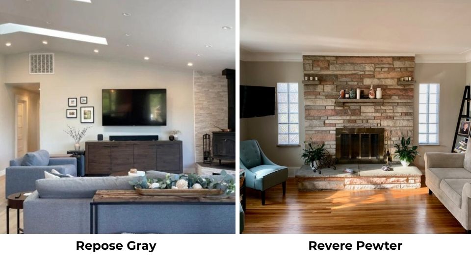 Repose Gray vs Revere Pewter