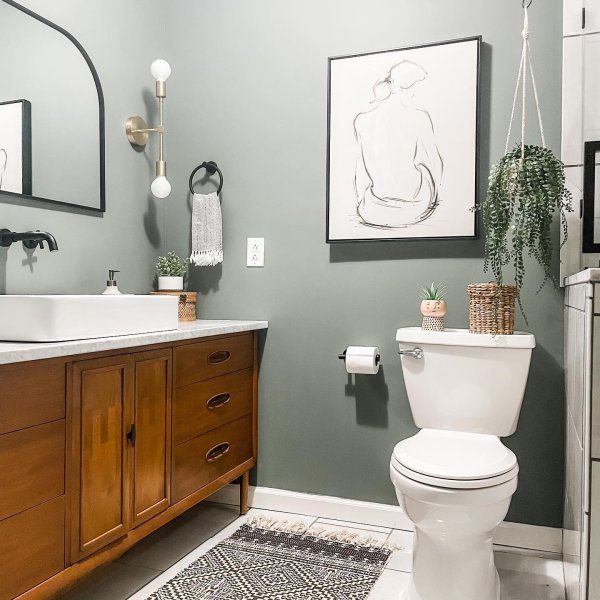 Retreat in a bathroom works best on vanity cabinetry