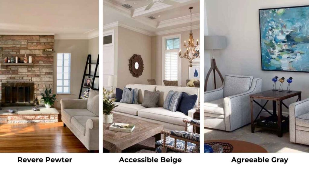 Revere Pewter Vs Accessible Beige Vs Agreeable Gray