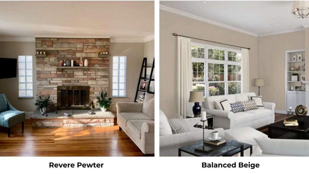 Revere Pewter Vs Balanced Beige