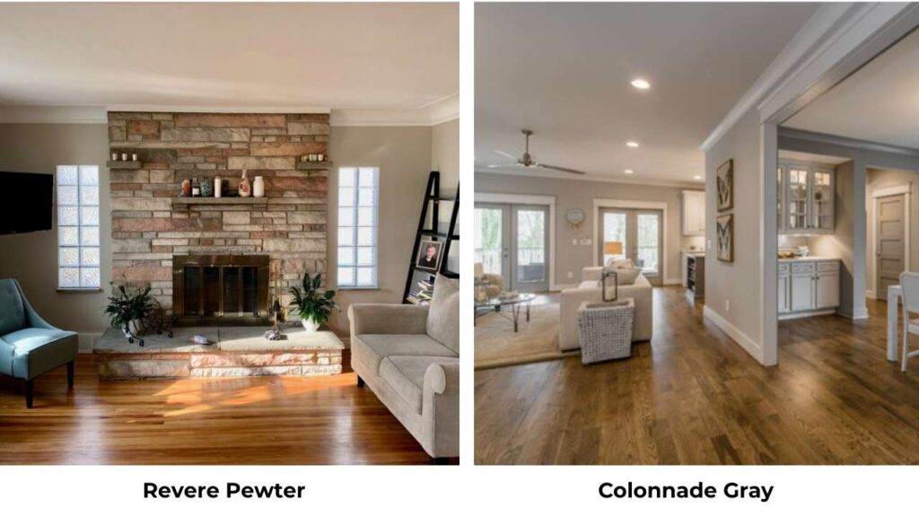 Revere Pewter Vs Colonnade Gray