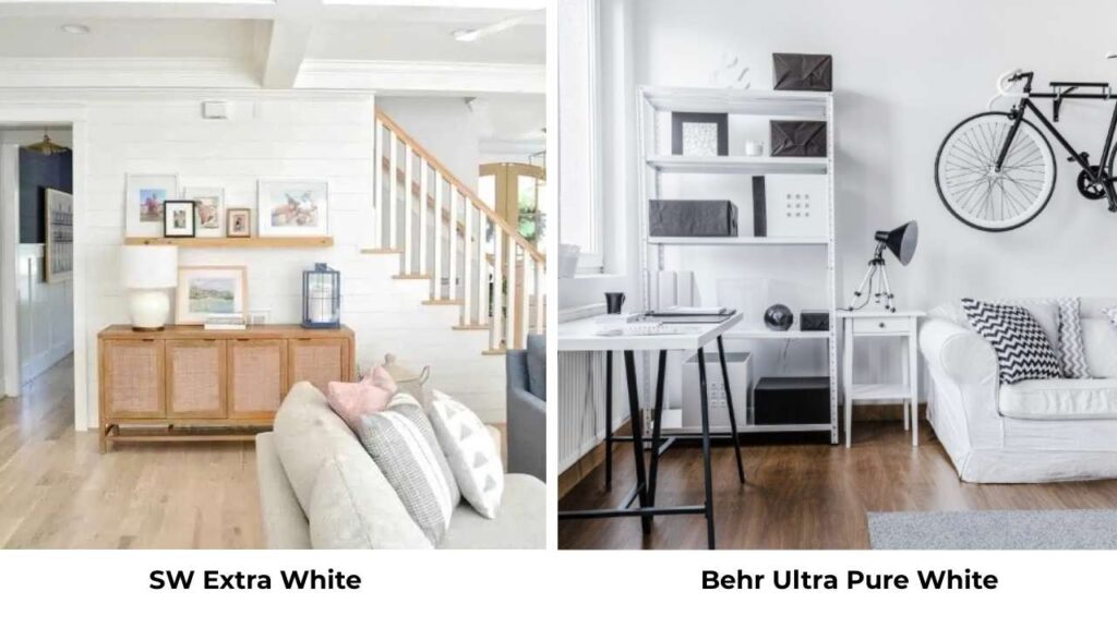 SW Extra White Vs Behr Ultra Pure White