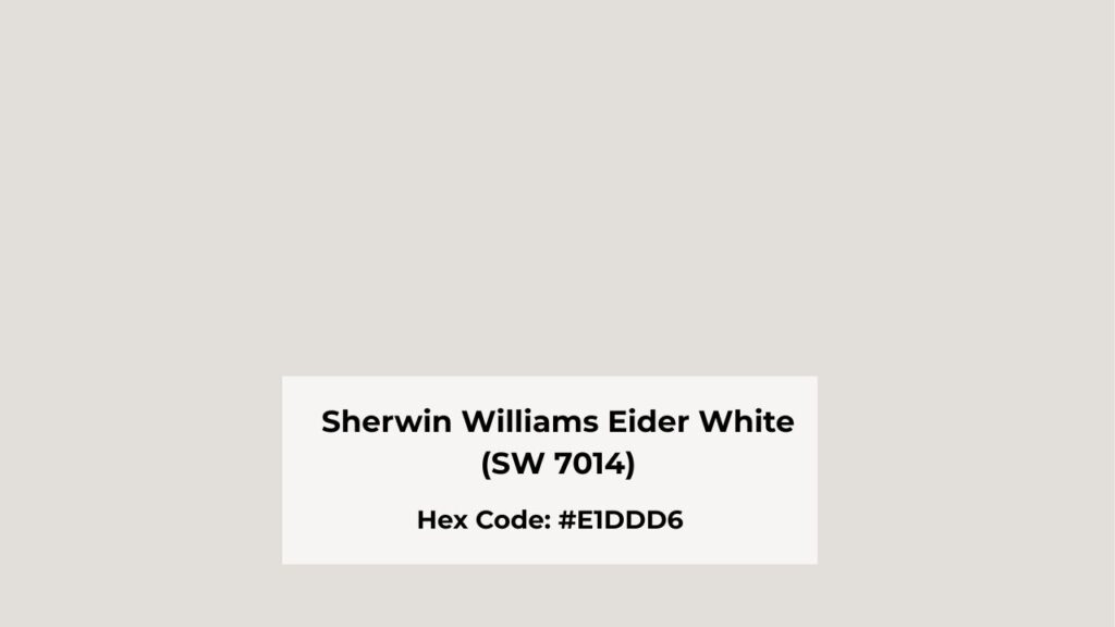 Color Profile of Sherwin Williams Eider White (SW 7014)