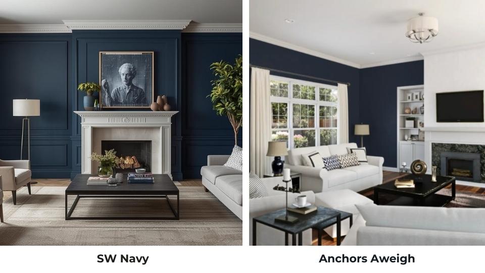 Sherwin Williams In The Navy Vs Anchors Aweigh