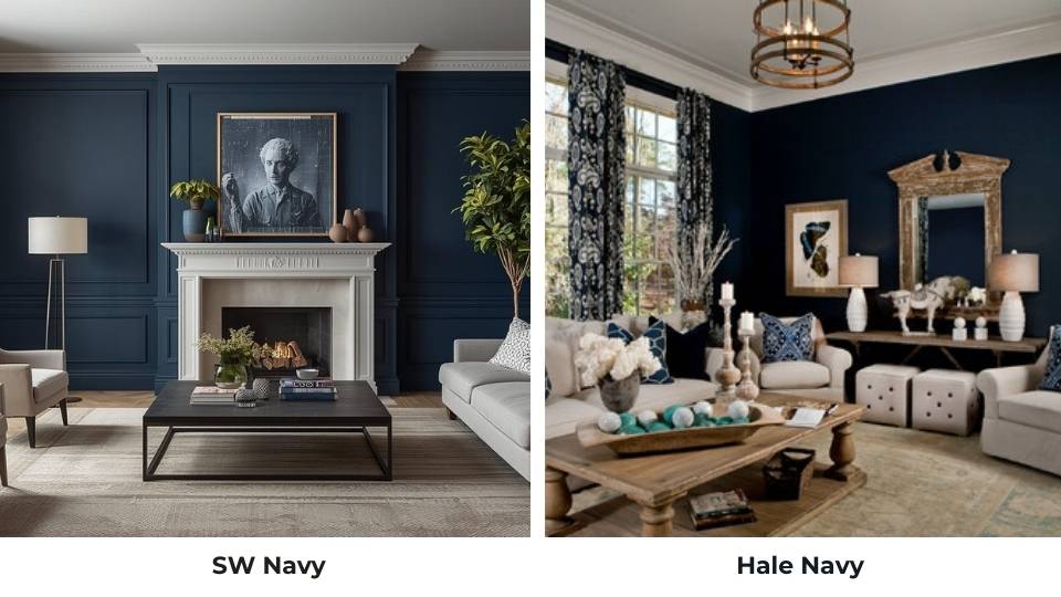 Sherwin Williams In The Navy Vs Hale Navy