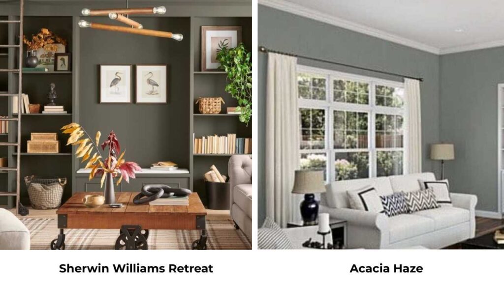 Sherwin Williams Retreat Vs Acacia Haze