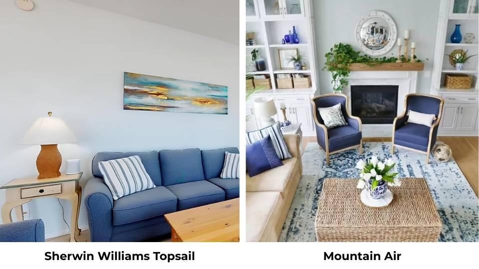 Sherwin Williams Topsail Vs Mountain Air 