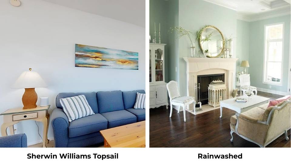 Sherwin Williams Topsail Vs Rainwashed