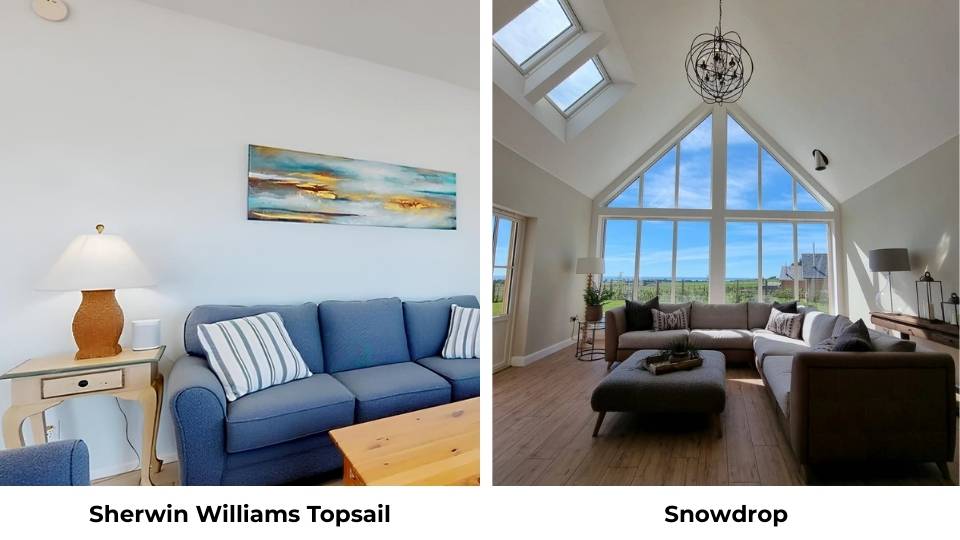 Sherwin Williams Topsail Vs Snowdrop