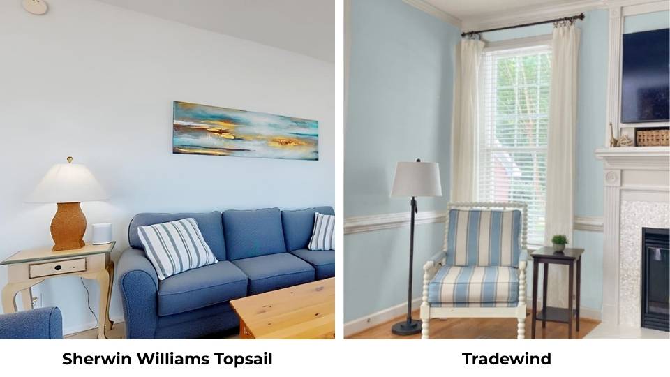 Sherwin Williams Topsail Vs Tradewind