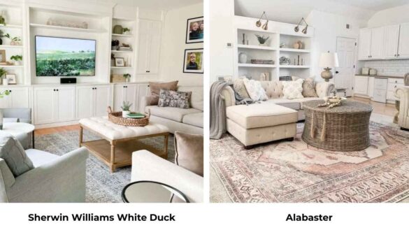 Sherwin-Williams-White-Duck-Vs-Alabaster-Best-Rooms-Lighting-and-Pairings-Explained-Featured Image