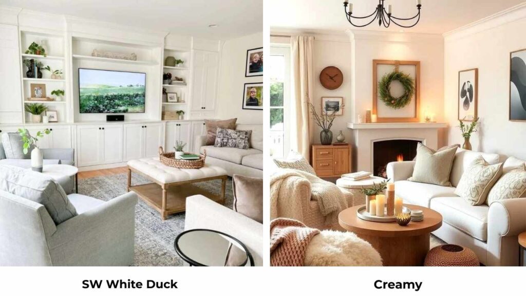 Sherwin Williams White Duck Vs Creamy