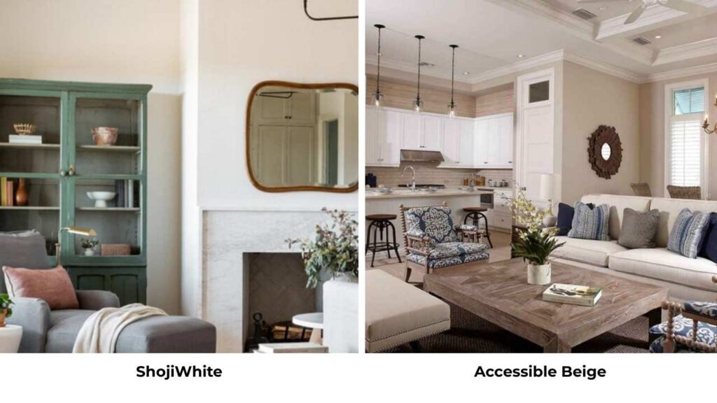 Shoji White Vs Accessible Beige