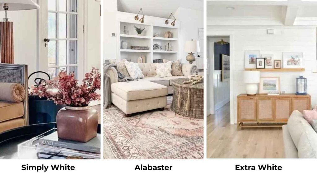 Simply White Vs Alabaster Vs Extra White