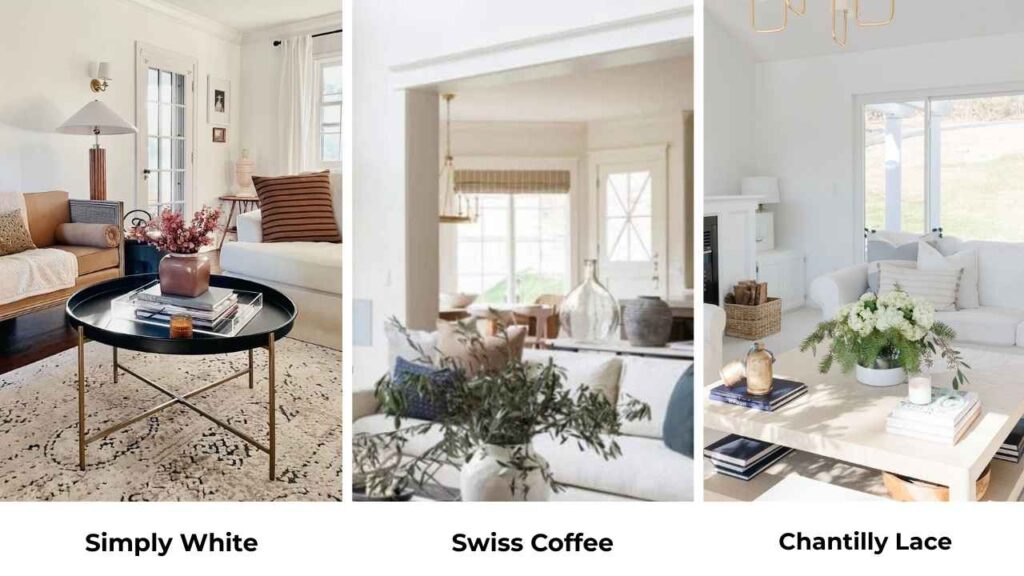 Simply White Vs Swiss Coffee Vs Other Colors