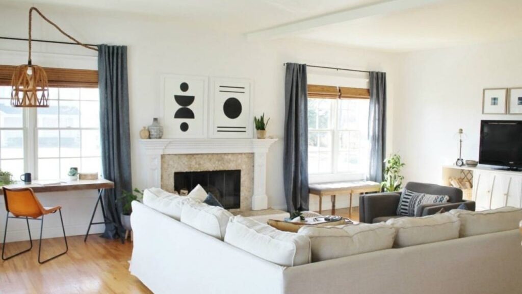 Snowbound in a living room