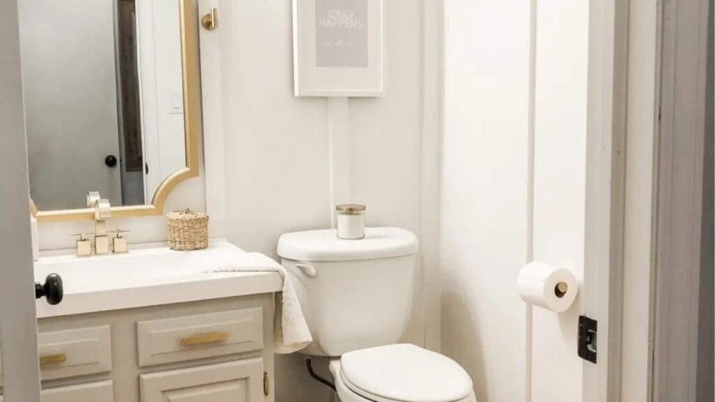 Snowbound in bathroom