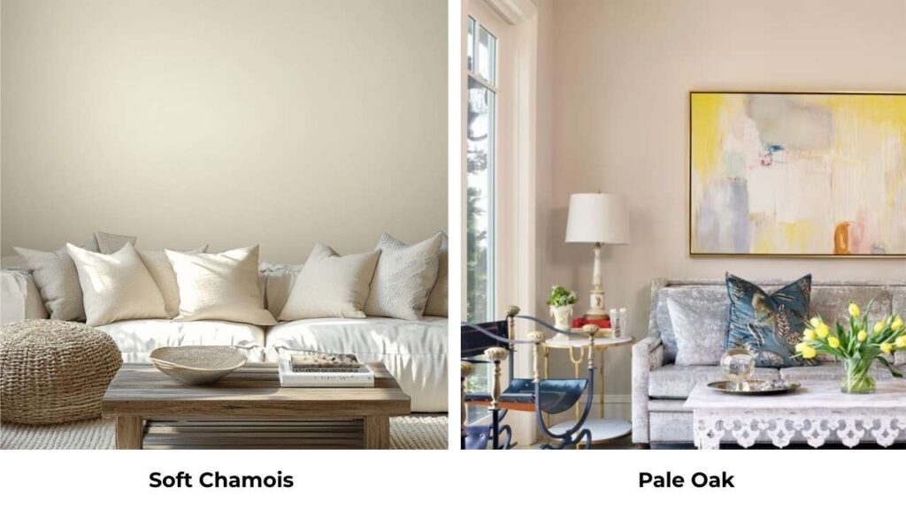 Soft Chamois Vs Pale Oak