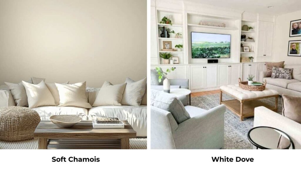 Soft Chamois Vs White Dove