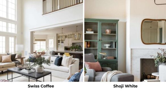 Swiss Coffee Vs Shoji White: Cozy Creamy White vs Soft Neutral White Featured Image