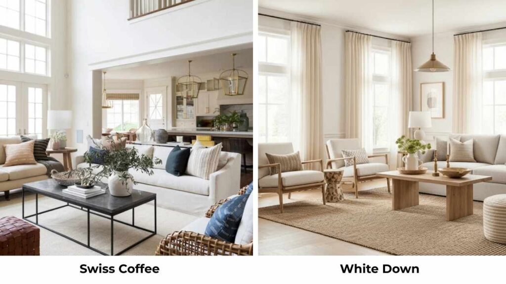 Swiss Coffee Vs White Down