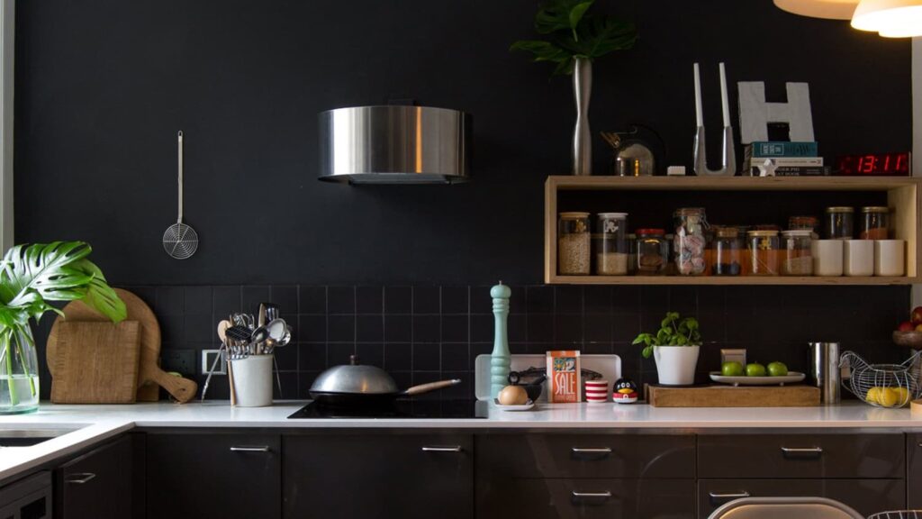 Tricorn Black in kitchens